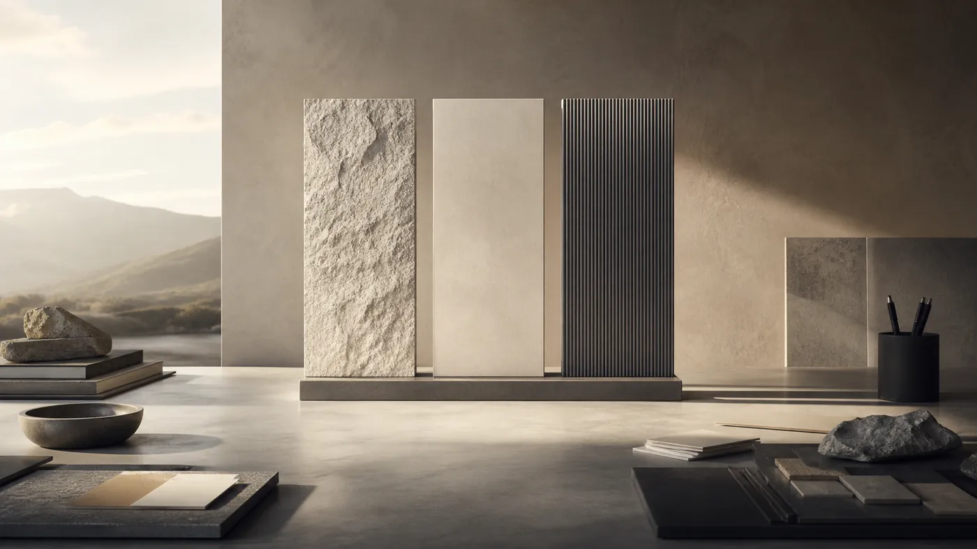 Three tall glowing monolithic panels standing in precise alignment in a dark void