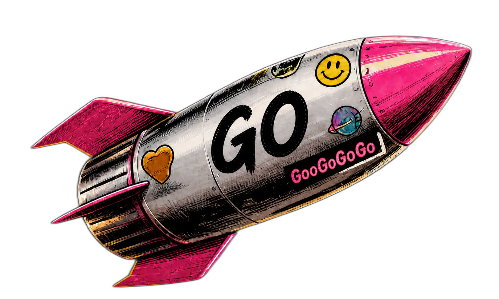 GooGoGoGo pink rocket