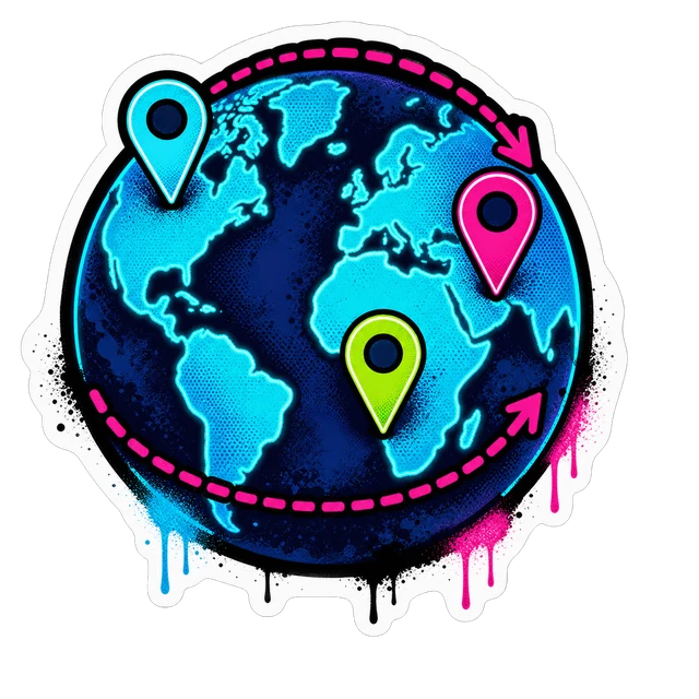 Geo Store Router globe emblem